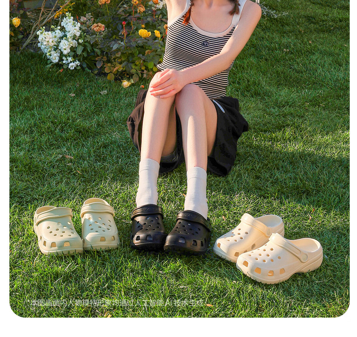 MINISO Women's Summer Hole Shoes Outdoor Beach Sandals Non-Slip Thick Sole Soft Foot Wrap Toe Cover Slippers Bone White Size 40-41 5
