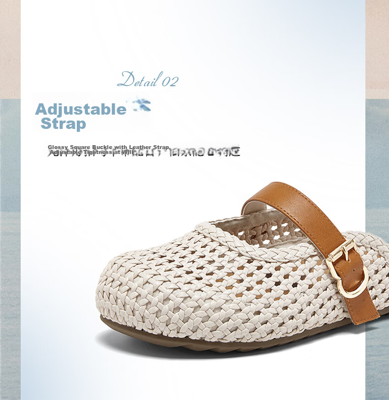 BASTO Woven Hollow Breathable Platform Birkenstock Style Women's Slippers D5116BH6 8