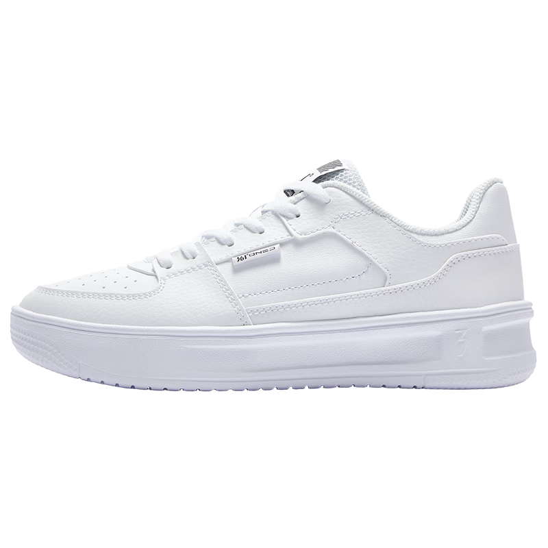 361° Qinghe 2 New Trendy Platform Leather Casual Sneakers Women's White Shoes 682636618-1