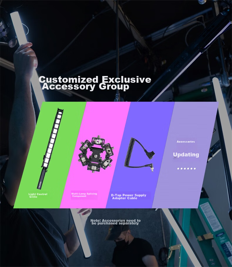 AMARAN Aputure T2c Handheld LED Fill Light Stick Outdoor Portable RGB Full-Color Stick Light for Live Streaming Photography Soft Ambient Light 15
