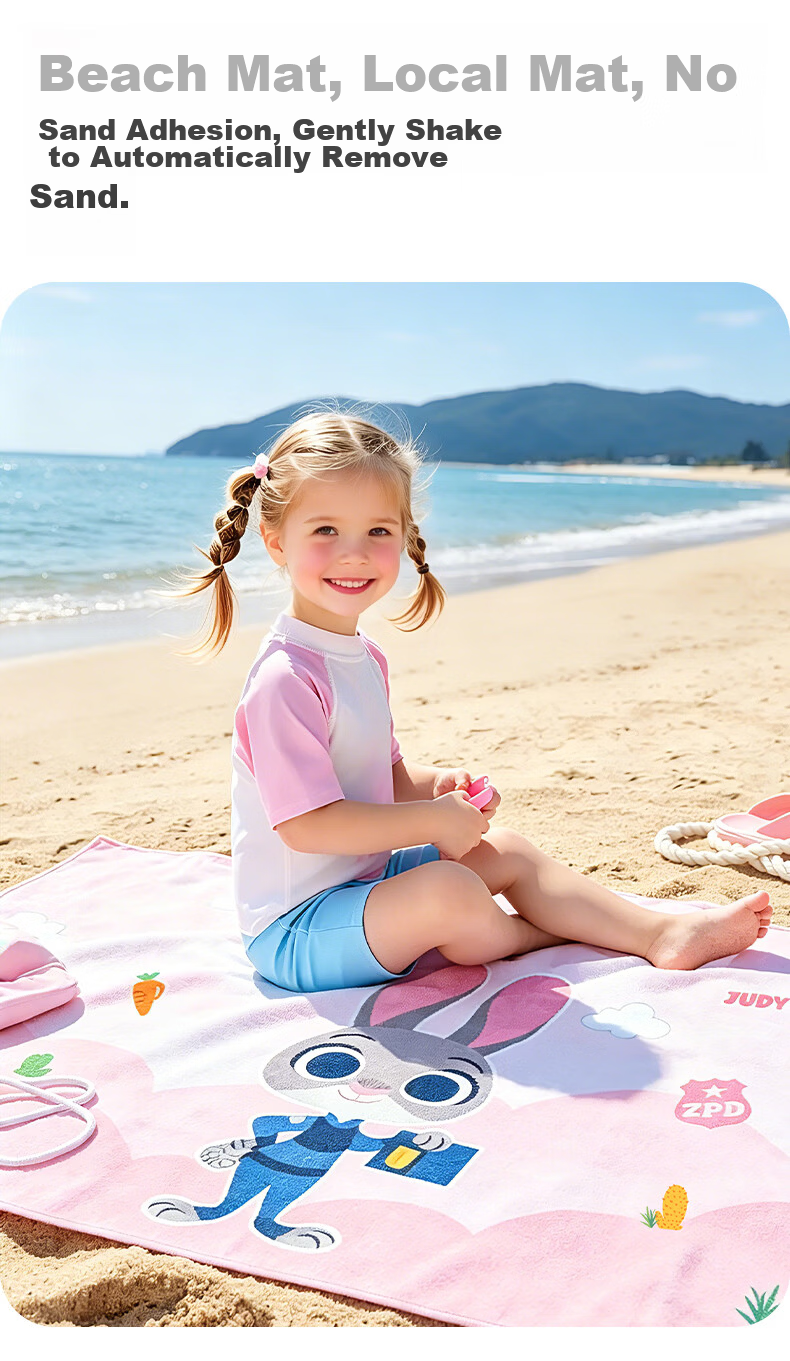 Disney Kids Beach Towel Quick-Dry Bath Towel Comfortable Absorbent Portable Cape Hooded Wearable Elsa for Ages 6-12 Swimming Extra Large 5
