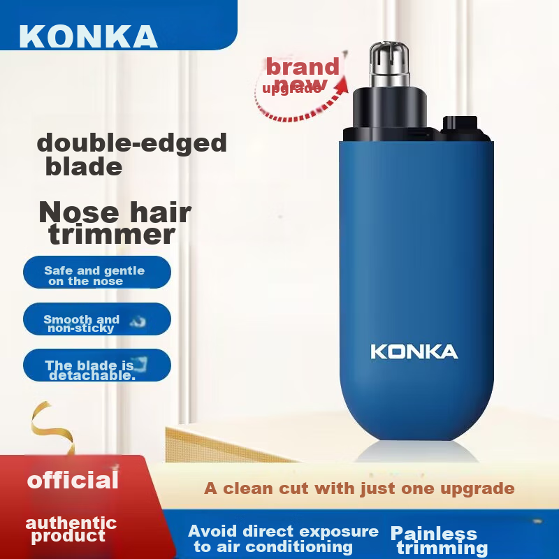 KONKA Nose Hair Trimmer, Men's Special Multi-Functional Rechargeable Portable Nose Hair Clipper And Nasal Cleaner, Multifunctional Nose Hair Grooming Tool, Gift for Boyfriend, Father, Graduation Present