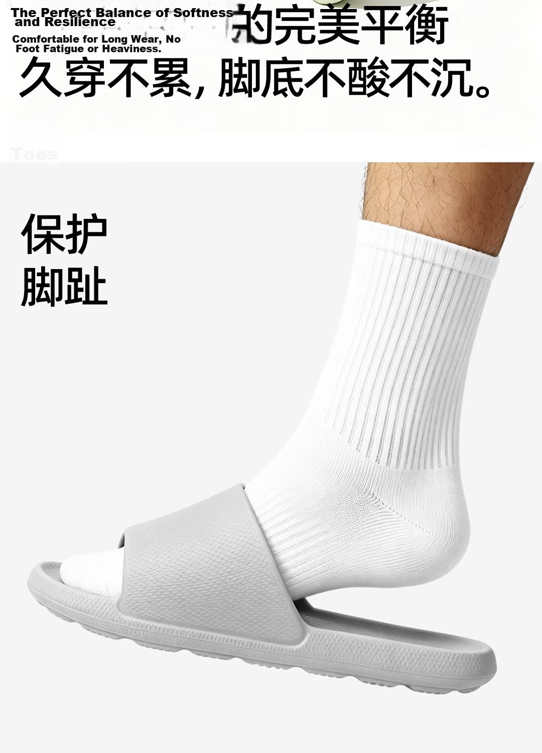 Limi Men's Bathroom Non-Slip Thin Sole Slippers Couple Home Casual Sandals Odor-Resistant Wearable Khaki 8
