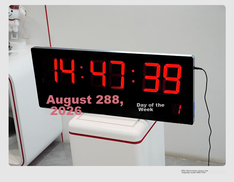 Hechuang Wall Clock Electronic Clock Perpetual Calendar LED Large Screen Hospital School Clock HEC07 14