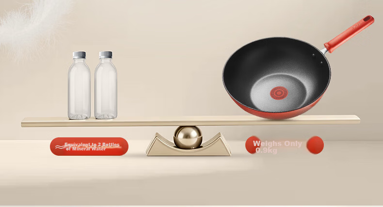 SUPOR New Upgraded Titanium Non-Stick Red Dot Frying Pan Lightweight Low Oil Smoke Gas and Induction Cooker Compatible 30cm 9