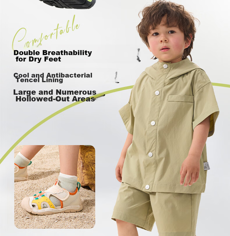 Caterpillar Baby Toddler Walking Shoes 2025 Summer New Functional Non-Slip Durable Breathable Children's Sandals Mesh Shoes X5BE009 6