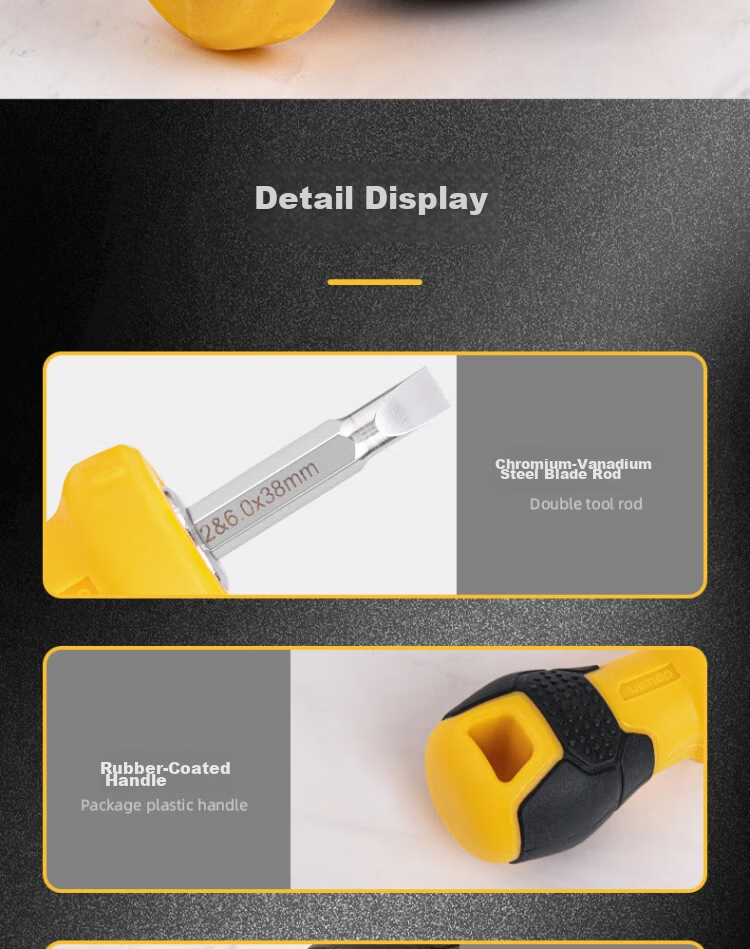 Deli Tool Dual-purpose Screwdriver 6/PH2x38mm DL636002 9