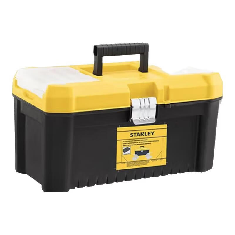 STANLEY Multi-Function Toolbox Plastic Hardware Tool Storage Box 16-Inch Tool Case STST75785-1-23