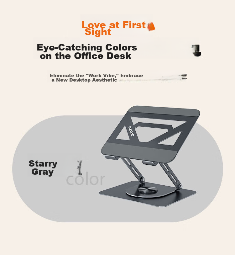 Founder FZ08 Gaming Laptop Fan Stand Open Large Area Hollow Heat Dissipator 360° Rotatable Foldable Compatible with 17.3-inch Apple Lenovo Legion 13