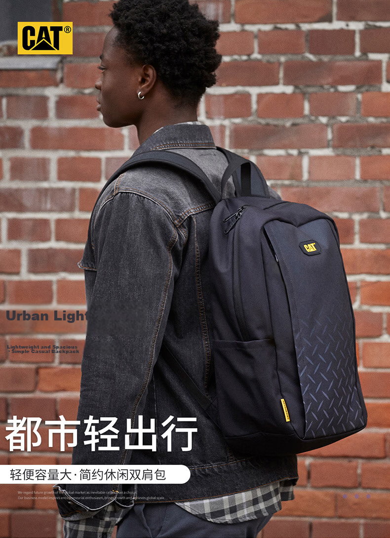 CAT Backpack Laptop Bag 15/16 Inch Large Capacity Travel Backpack 84960 Black 2