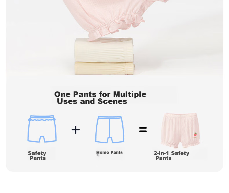 Nido Bear Children's Safety Shorts Girls Summer Thin Modal Underwear Anti-Exposure 2-in-1 Leggings 6