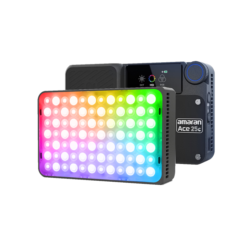 AMARAN ACE 25C Live Streaming Fill Light, 25W Photography Light, Handheld Portable Outdoor Night Shooting Full-Color Constant Light Fill Light Pocket Light