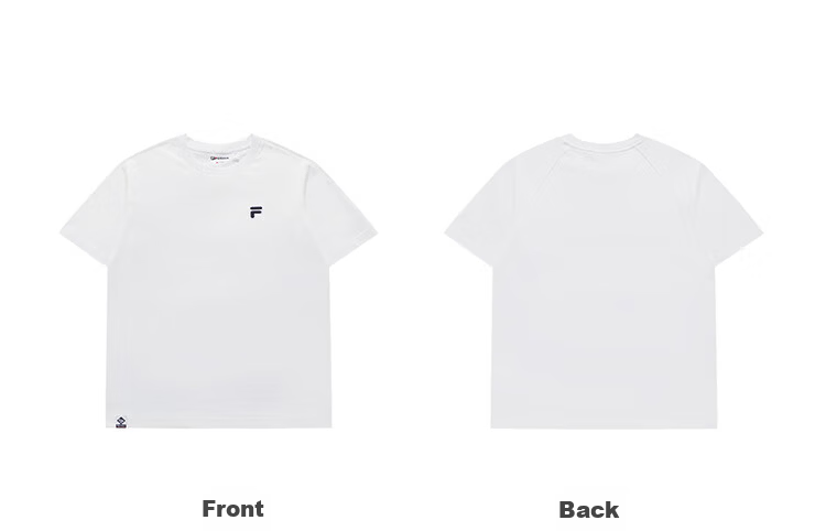 FILA FUSION Fashion Casual Couple's Knit Short Sleeve Summer Cotton T-Shirt 21