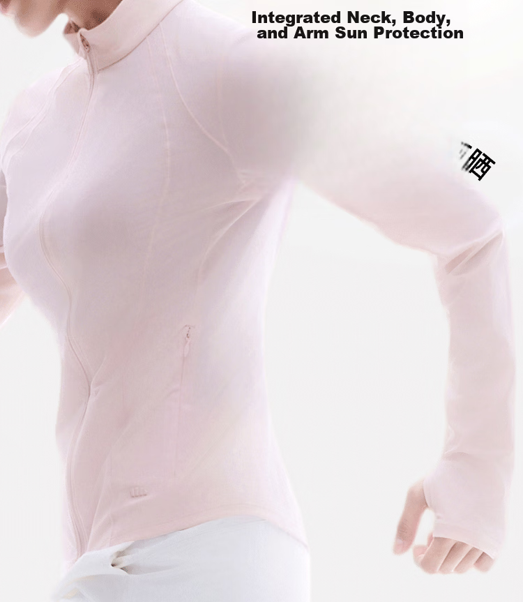 Beneunder Women's Sunscreen Jacket Spring Summer Cooling UV Protection Slim Fit Stand Collar Skin Jacket AL013 Frost Milk White L 7
