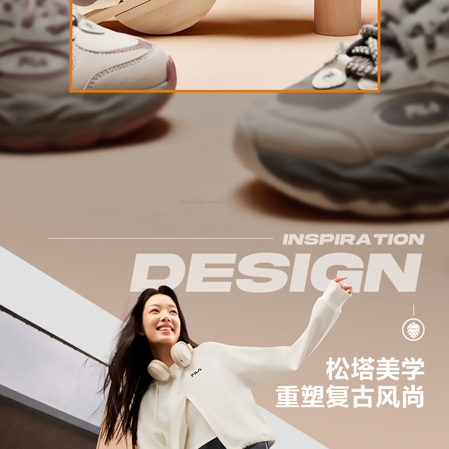 FILA Fila Sonta Shoes [Sun Qiantong Edition] Women's Dad Sneakers 2026 Autumn Casual Sports Shoes 3