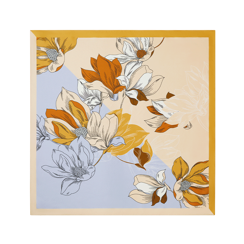 Wanshili Silk Scarf Shawl Mulberry Silk Square Scarf 63cm Gift Box for Elders Holiday Present Yulan Fu