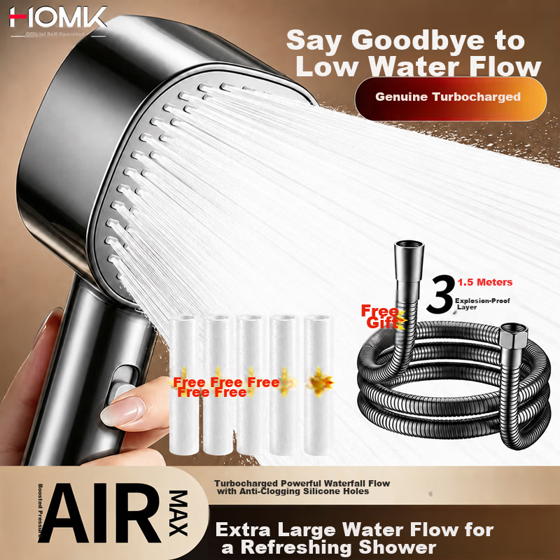 HOMK Seiko Shower Head Set with Hose, High-Pressure Shower Sprayer, New Model