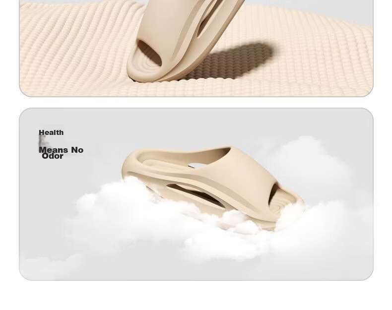 DuChen Medical Surgical Room Slippers Men's New Anti-Slip Odor-Resistant EVA Sports Sandals Khaki Size 38-39 7