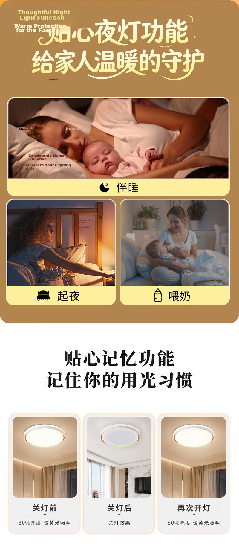 NVC LED Ceiling Light Smart Full-Spectrum Eye-Care Living Room Lamp 140W [Yuechen] Full-Spectrum Intelligent Control Living Room Light 5