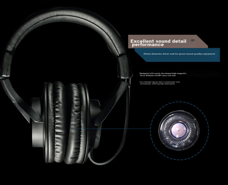 Audio-Technica ATH-M20x Entry-Level Professional Monitor Over-Ear Headphones for Live Streaming, Music Editing, Audiobooks, Holiday Gift 5