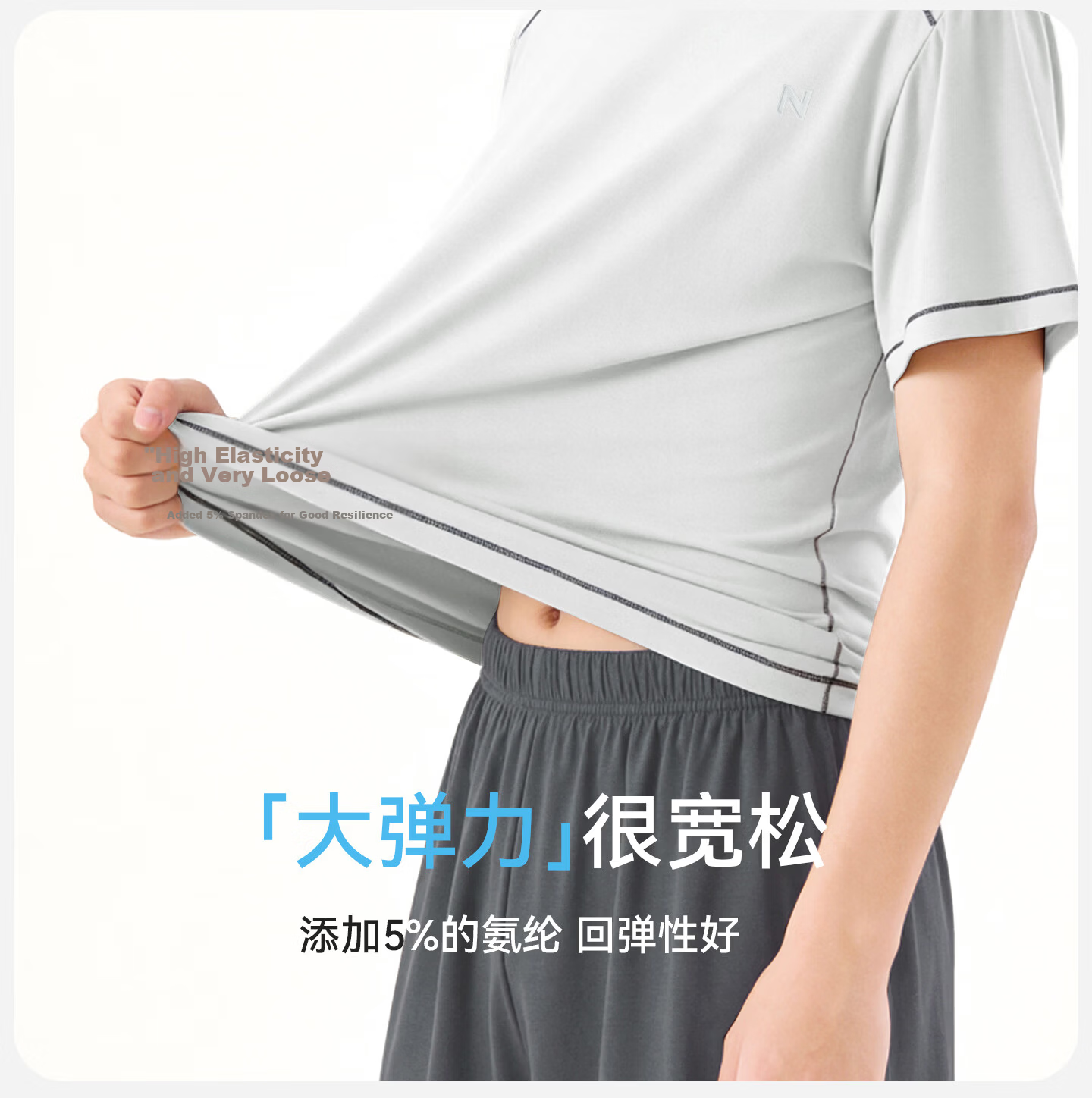 Langsha Children's Pajamas 2026 New Boys Teenagers Student Ice Silk Short Sleeve Set Summer Thin Homewear 7