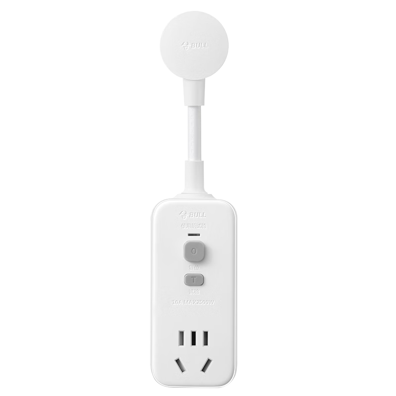 BULL Leakage Protection Plug 10A Water Heater Air Conditioner Anti-Leakage Plug Converter, Leakage Protection Converter 10A, Plug And Play GN-711 Master Switch