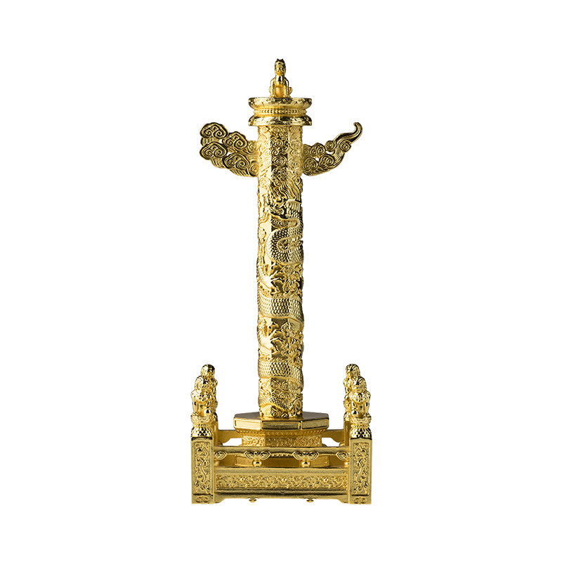 Master Tong "Huabiao Pillar" Living Room Desktop Dragon Totem Copper Ornament Home Craft Decoration Gift