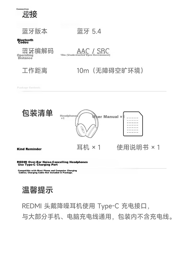 MI REDMI Over-Ear Bluetooth Headphones with Active Noise Cancellation, Comfortable Fit, Long Battery Life, Compatible with Mi Ecosystem And Apple/Huawei Phones, Jazz Blue 24