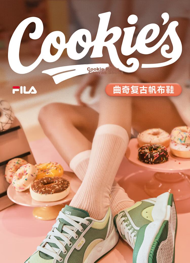 FILAFILA Official Women's COOKIES Retro Canvas Shoes Fashion Casual Sneakers 2