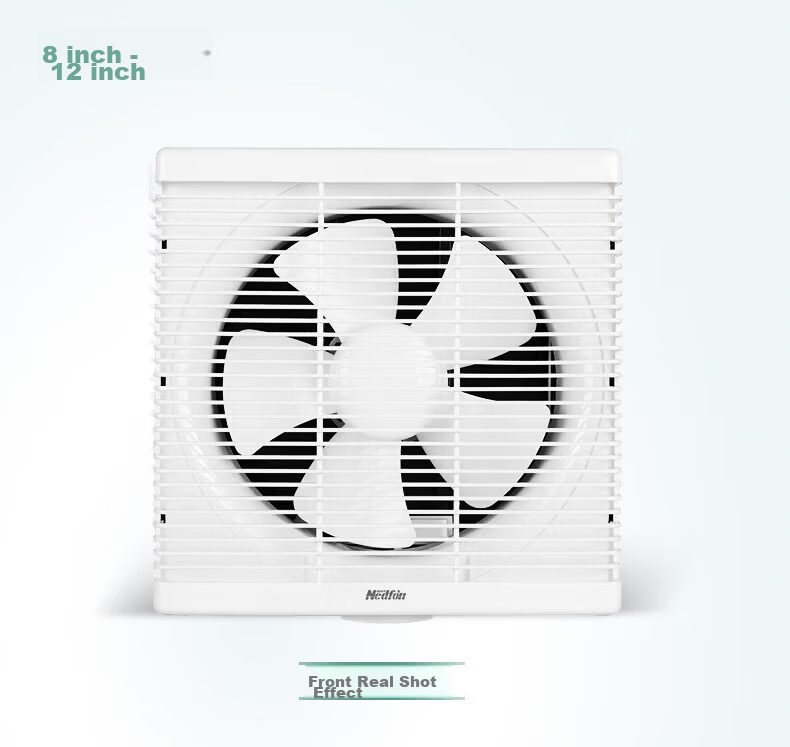 Nedfon Exhaust Fan Bathroom Ventilation Fan Household Louver Wall Window Ventilator Low Noise Kitchen Smoke Extractor All Plastic Model - 10 Inch APB25-5-BS 23