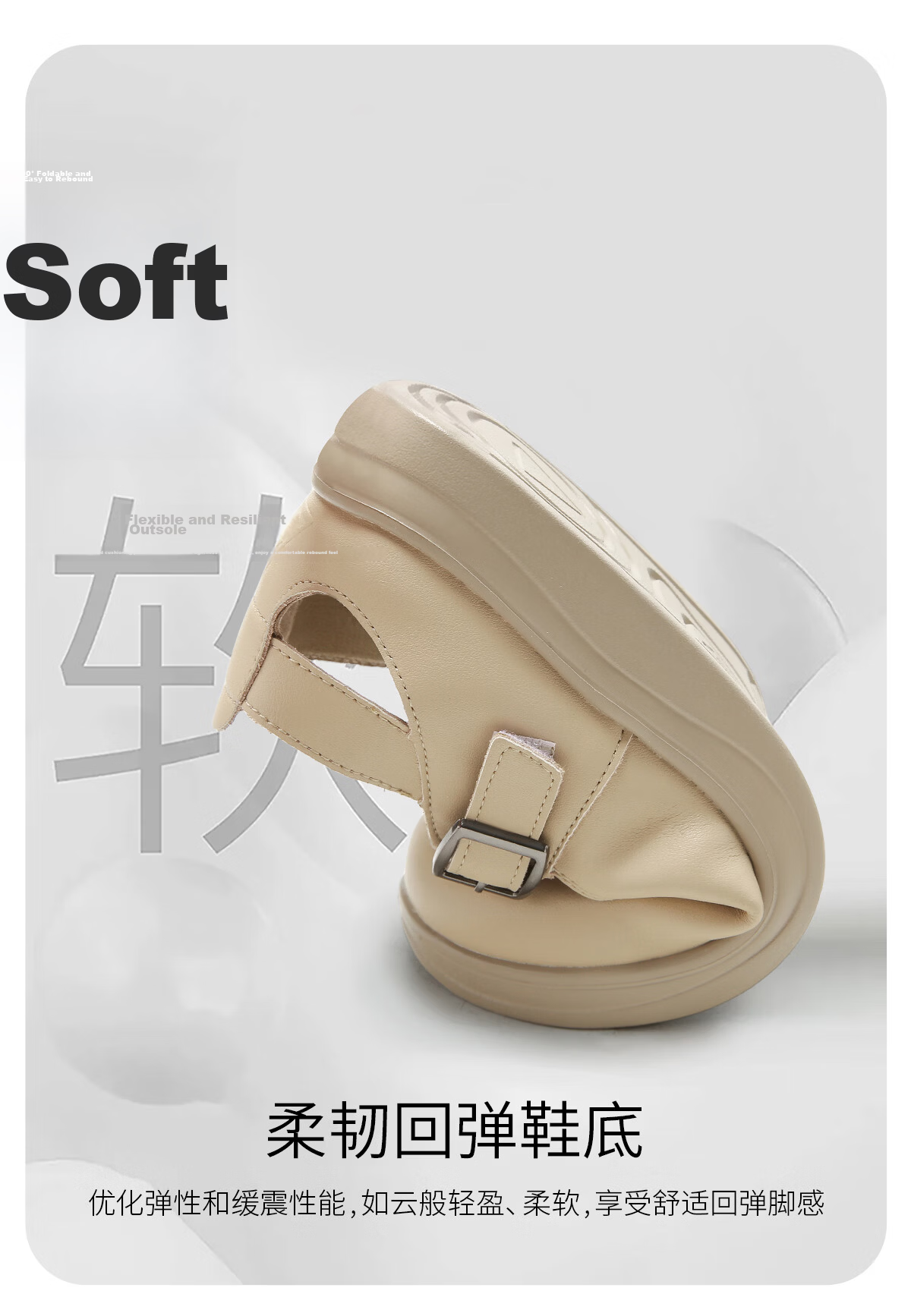 Zulijian Women's Breathable Comfortable Non-Slip Soft Sole Summer Flats Middle-Aged Elderly Mom Sandals Leather Shoes 9085 Apricot Size 37 9