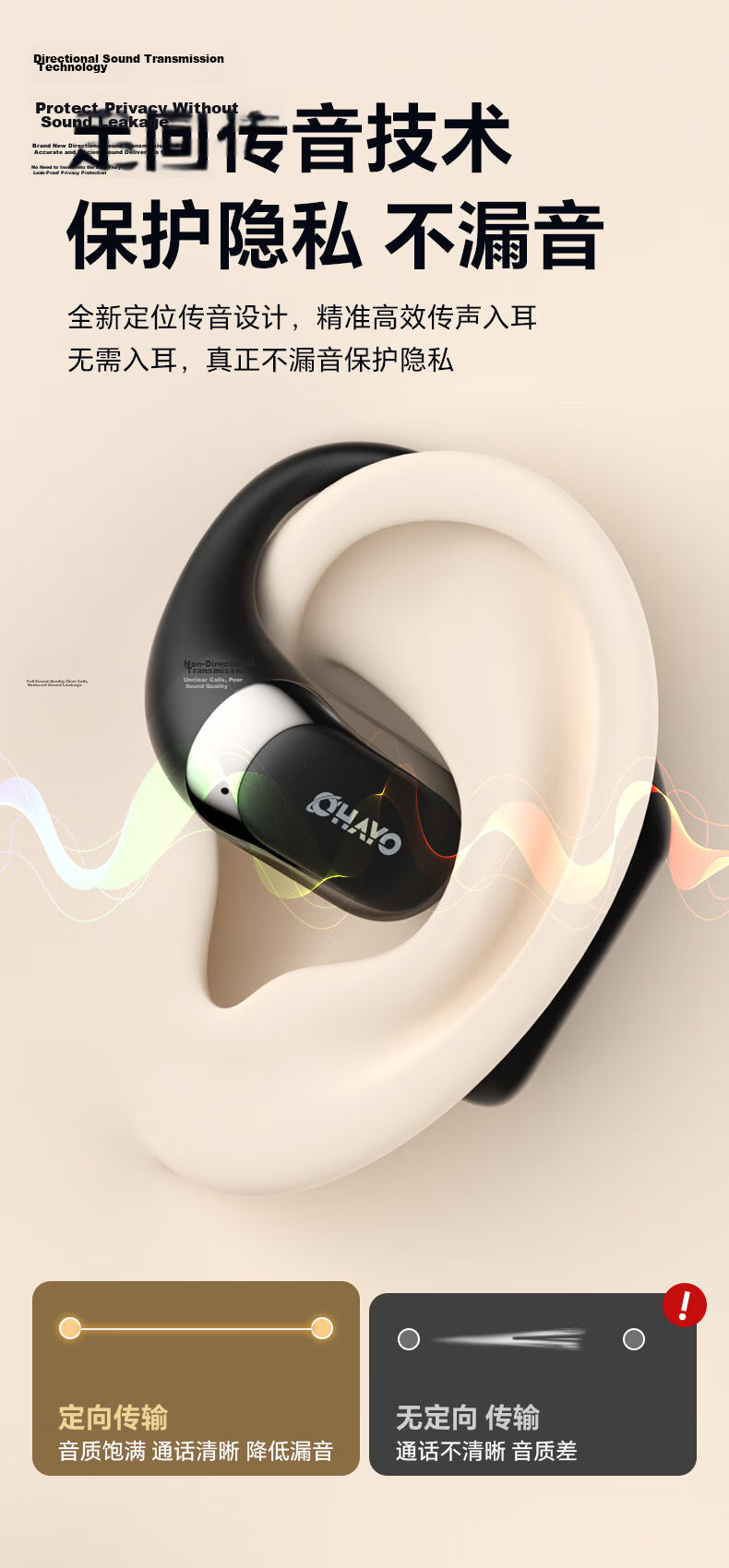 Leideng T10 Bluetooth Headphones, Over-Ear Style with Ultra-Long Battery Life, Open Design for High Sound Quality, Professional Cycling And Running Sports Headphones, Waterproof And Sweat-Resistant, Green Color 4