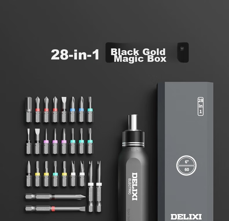 DELIXI Ratchet Screwdriver Set Multi-Function Phillips and Slotted Household Universal Small Screwdriver 27