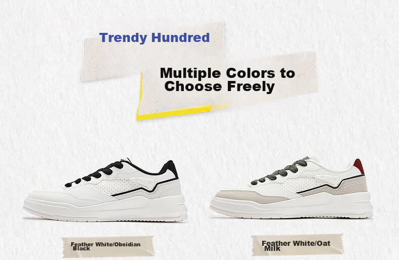 361° Yuhang Casual Men's Shoes Summer Breathable White Thick-Soled Versatile Sports Sneakers Board Shoes Men 672616620-1 6
