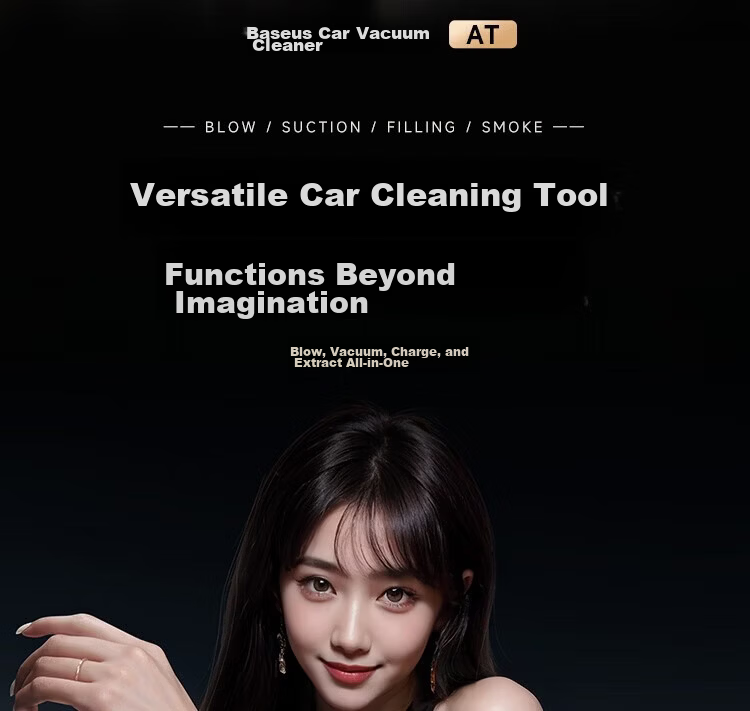 BASEUS 4-in-1 Cordless Handheld Vacuum Cleaner Powerful Suction Portable Multifunctional Car Vacuum 220V AT (Piece) 6