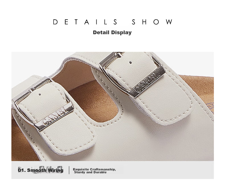 CAMEL Birkenstock Style Women's Casual Thick Sole Platform Sandals L26M700064A Beige Size 38 23