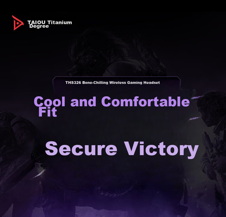 Taidu THS326 Quad-Mode Gaming Headset Bluetooth Wireless Over-Ear 7.1 Ice Cooling Magnetic Ear Cups Wired Esports Delta Operation Fearless FPS Sound Positioning Frostbite Edition 6
