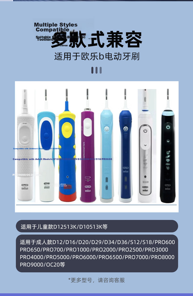 AIDAMO Compatible Oral-B Electric Toothbrush Charger Base D100/103K/P4000/2000/io3/io5/Pro4 Ultra/3757/3756/iO Kids Toothbrush 5