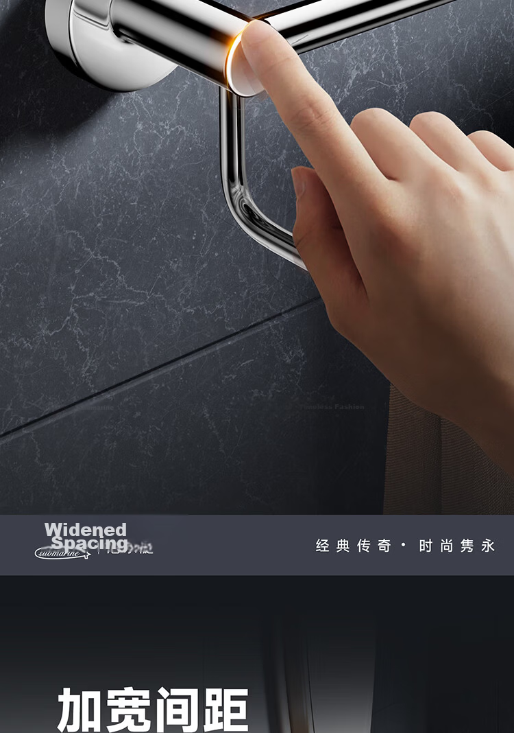 Submarine 304 Stainless Steel Towel Rack No-Drill Bathroom Storage Rack Bathroom Accessories Towel Hanger QSTBXGDM60Y 10