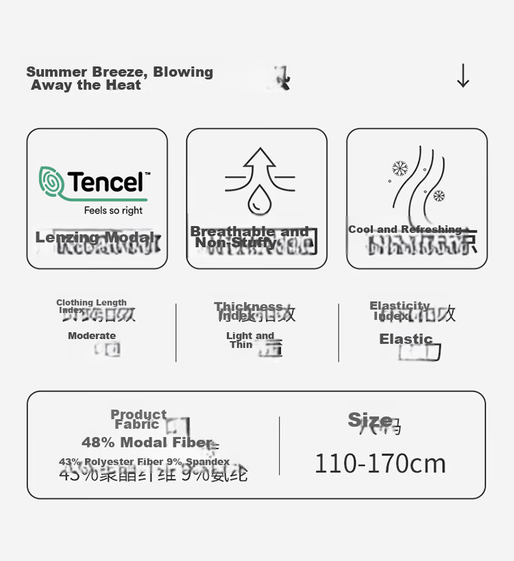 THREEGUN Kids Cooling Modal 3A Antibacterial Boys Girls Crew Neck Vest Sky Blue 150 12