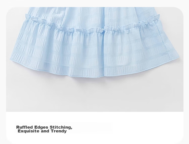 Balabala Kids Dress Girls 2026 New Summer Baby Dress Embroidered Bow Delicate Ruffle Sweet 7