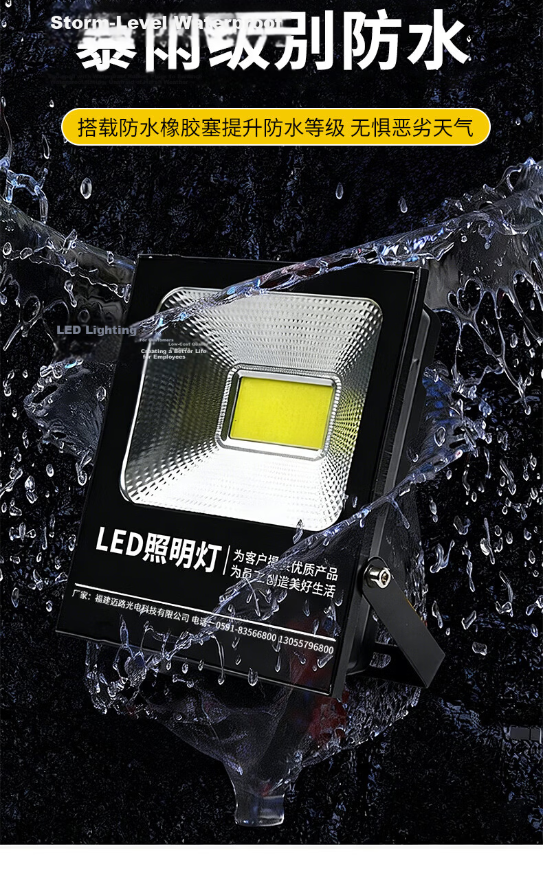 MAX LOAD LED Floodlight Super Bright Outdoor Waterproof High Power Portable 220V Spotlight 11