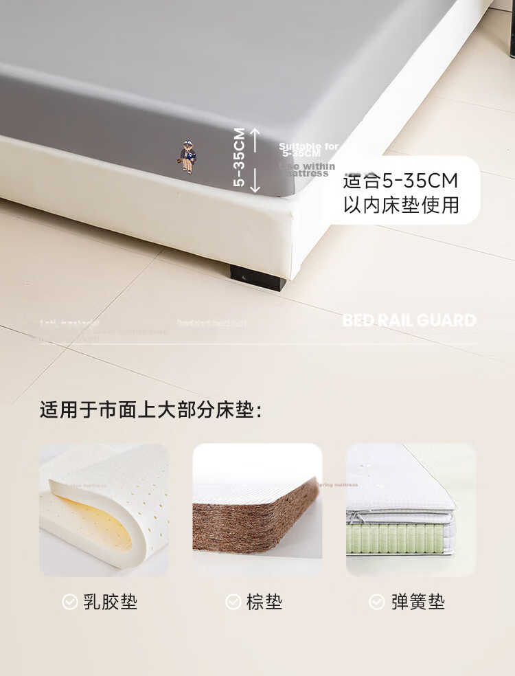 Teenie Weenie Bear Long Staple Cotton Fitted Sheet Single Pure Cotton Mattress Protector Dustproof Bed Sheet Cover 0.9m Bed Elegant Gray 12