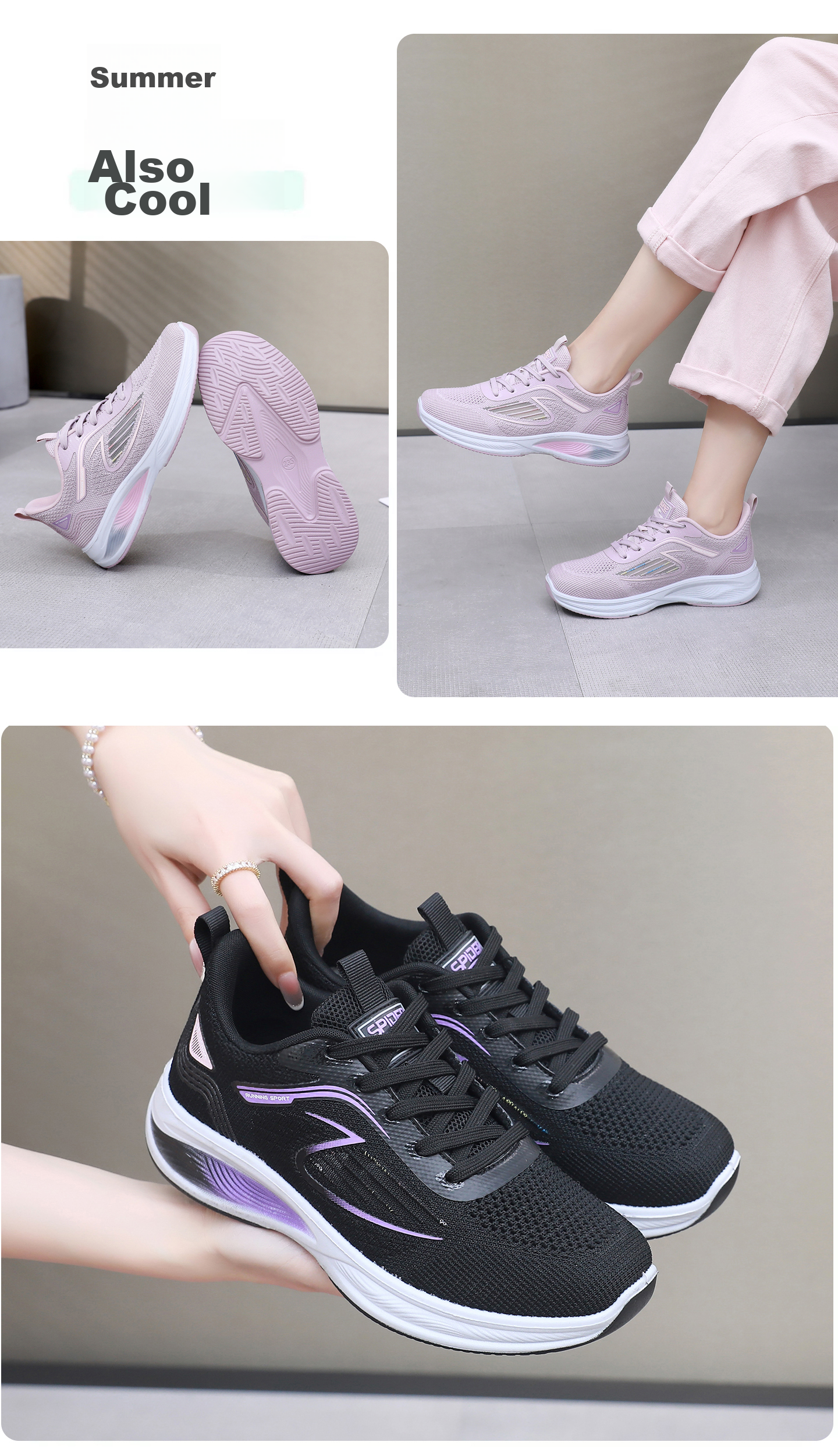 BURUIJING Summer Women's Shoes Old Beijing Cloth Shoes Women's Mesh Shoes Mesh Surface Mom Sports Casual Shoes 68879 Light Gray Size 40 18