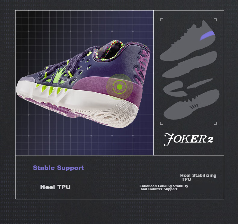 361° Joker2 Nikola Jokic Second Generation Basketball Shoes Youth Training Sports Shoes Men Durable 672611110-11 14