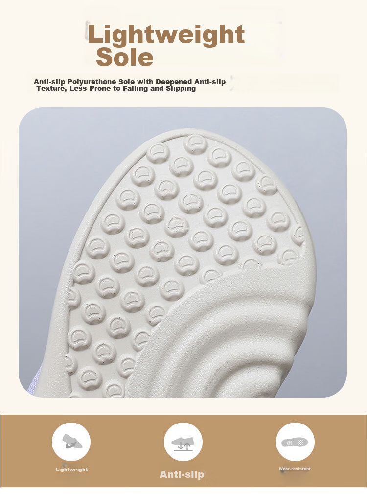Weizhi Old Beijing Cloth Shoes Women Single Shoes Soft Sole Comfortable Slip-On Mom Shoes Thick Sole Non-Slip Casual Shoes Off-White 39 17