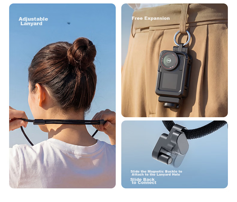 Ulanzi MA37 Magnetic Quick-Release Tripod for DJI Action6/Nano Sports Camera Foldable Portable Handheld Shooting Bracket Selfie Stick 6