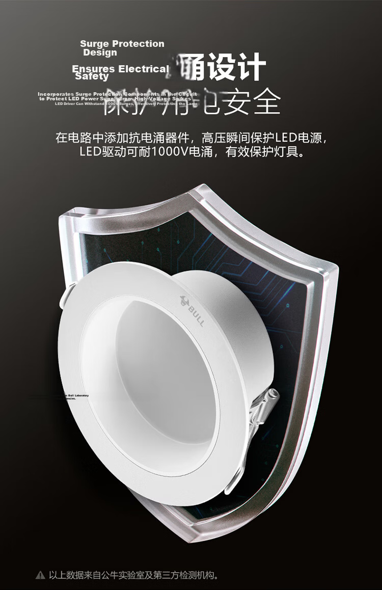 BULL LED Anti-Glare Downlight MT-L005D-BS Matte White 5W Three-Level Dimming Upgraded Ra97 Color Rendering Index 17