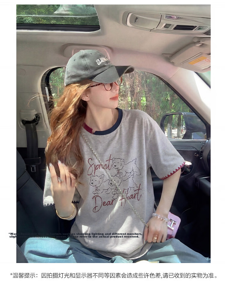 TonLion 2026 Summer Women's Short Sleeve T-Shirt Pure Cotton Youthful Fashionable White Versatile Early Spring Top 16