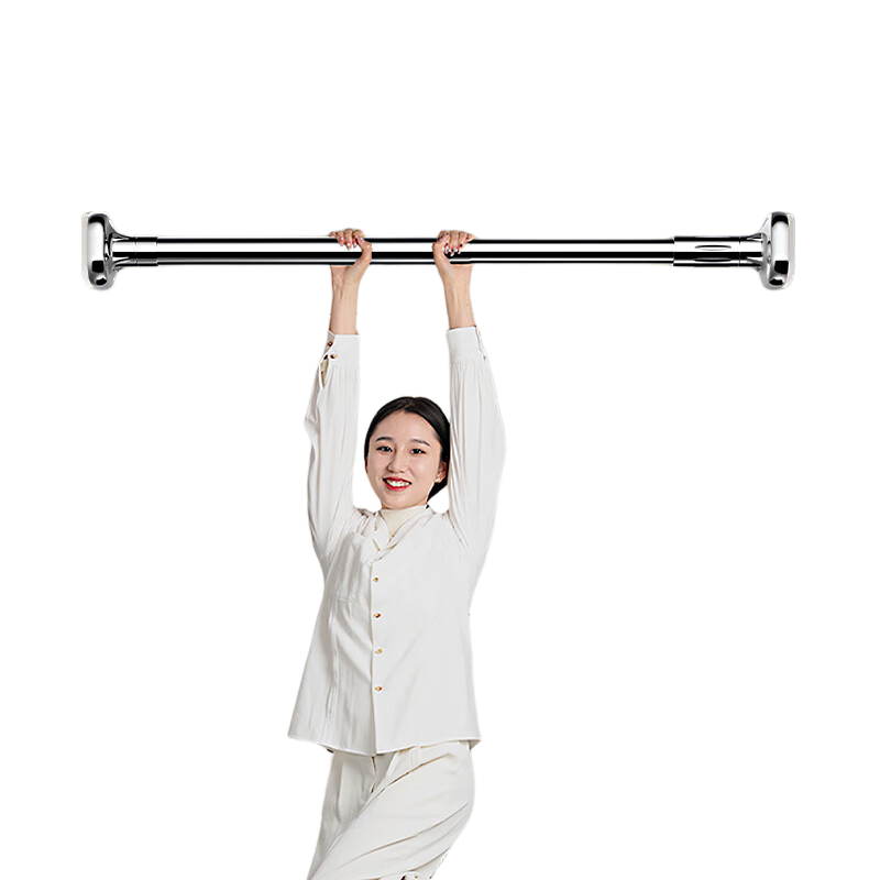 FK Retractable Clothes Drying Rod, No Drilling Required, Bathroom Clothes Hanger, Stainless Steel Bathroom Support Rod, Square 1.5~2.8 Meters